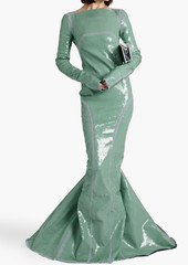 Rick Owens - Abito open-back sequined denim gown - Green - IT 42