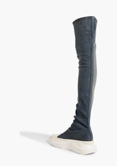 Rick Owens - Abstract over-the-knee denim platform boots - Blue - EU 41