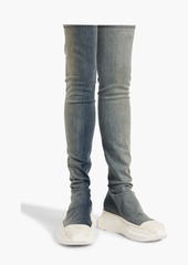 Rick Owens - Abstract over-the-knee denim platform boots - Blue - EU 41