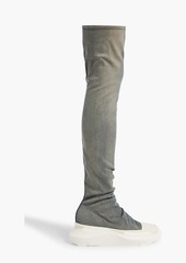 Rick Owens - Abstract over-the-knee denim platform boots - Blue - EU 41