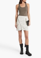 Rick Owens - Aircut zip-detailed denim mini skirt - Gray - XS