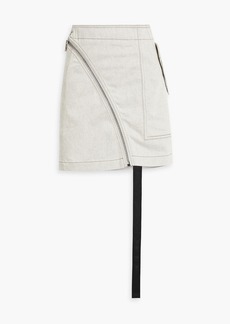 Rick Owens - Aircut zip-detailed denim mini skirt - Gray - XS