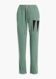 Rick Owens - Appliquéd cotton-jersey track pants - Green - L