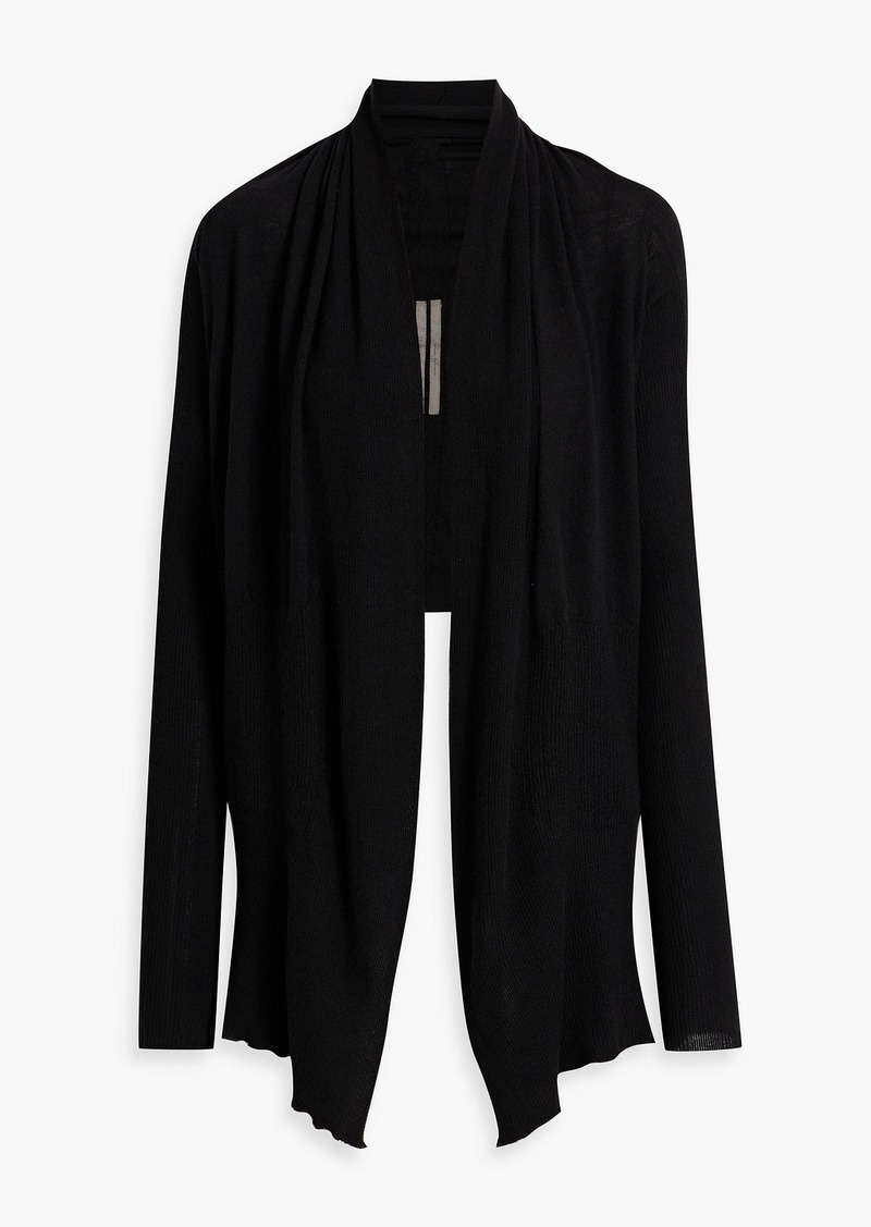 Rick Owens - Asymmetric cashmere cardigan - Black - S