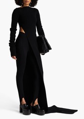 Rick Owens - Asymmetric ribbed cashmere-blend sweater - Black - XS