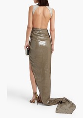Rick Owens - Asymmetric sequined chiffon skirt - Neutral - IT 42