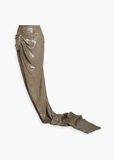 Rick Owens - Asymmetric sequined chiffon skirt - Neutral - IT 42