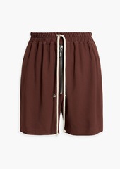 Rick Owens - Bela zip-detailed crepe shorts - Brown - IT 42