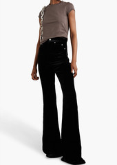 Rick Owens - Bolan velvet flared pants - Black - 29