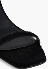 Rick Owens - Cantilever 45 calf hair wedge sandals - Black - EU 36