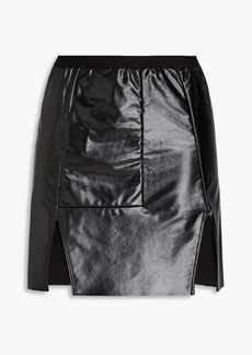 Rick Owens - Coated French cotton-blend terry mini skirt - Black - S