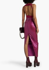 Rick Owens - Cropped cutout knitted top - Purple - M