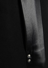Rick Owens - Cropped satin-paneled wool-blend crepe skinny pants - Black - IT 38