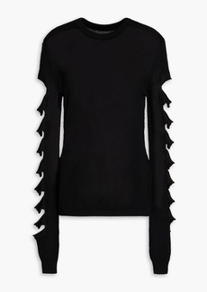 Rick Owens - Cutout wool and cotton-blend sweater - Black - S