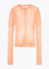 Rick Owens - Distressed open-knit sweater - Orange - M