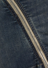 Rick Owens - Aircut zip-detailed faded denim mini skirt - Blue - S