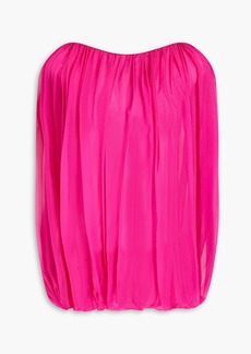 Rick Owens - Gathered silk-chiffon top - Pink - IT 40