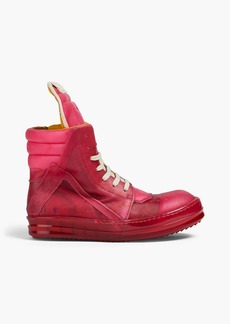 Rick Owens - Geobasket quilted leather high-top sneakers - Red - EU 36