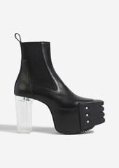 Rick Owens - Grilled Kiss leather platform ankle boots - Black - EU 38