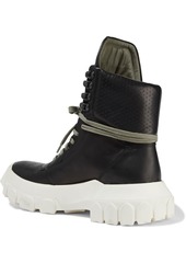 Rick Owens - Hiking perforated leather ankle boots - Black - EU 36