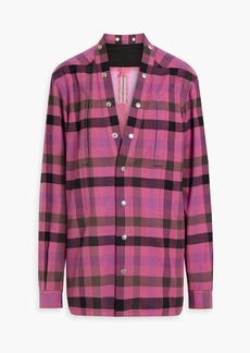 Rick Owens - Larry checked cotton-flannel and cupro shirt - Purple - IT 42