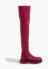 Rick Owens - Leather-blend over-the-knee boots - Pink - EU 37