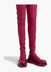 Rick Owens - Leather-blend over-the-knee boots - Pink - EU 37