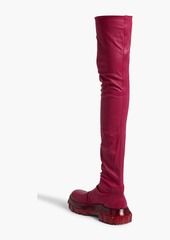 Rick Owens - Leather-blend over-the-knee boots - Pink - EU 37