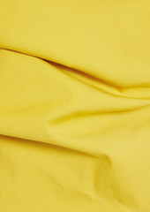 Rick Owens - One-shoulder draped cotton-blend poplin top - Yellow - IT 38
