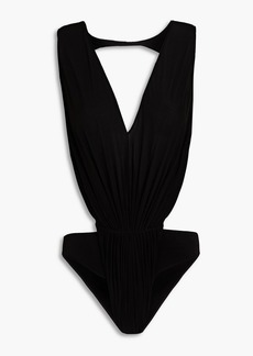 Rick Owens - Open-back cutout stretch-crepe bodysuit - Black - IT 44