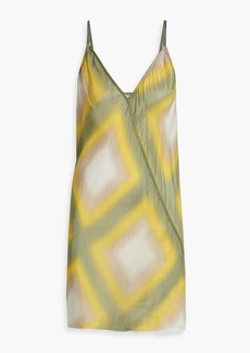 Rick Owens - Printed cupro mini slip dress - Yellow - IT 38