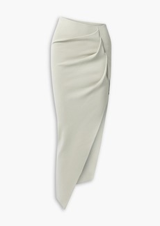 Rick Owens - Rent asymmetric draped stretch-knit maxi skirt - Gray - L
