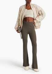 Rick Owens - Ribbed wool-blend flared pants - Neutral - L