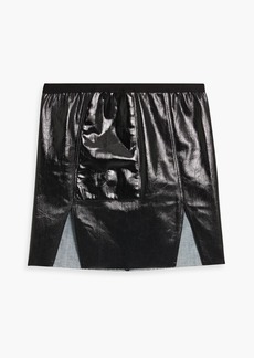 Rick Owens - Sacrimini coated denim mini skirt - Black - IT 42