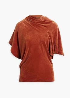 Rick Owens - Seb draped velvet top - Orange - IT 44