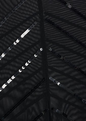 Rick Owens - Sequin-embellished stretch-mesh wide-leg pants - Black - IT 38