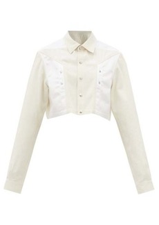 Rick Owens - Studded Cropped Cotton Jacket - Womens - White