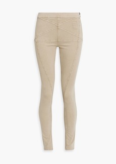 Rick Owens - Topstitched mid-rise skinny jeans - Neutral - M