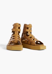 Rick Owens - Turbo Cyclops Spartan leather platform sandals - Yellow - EU 37