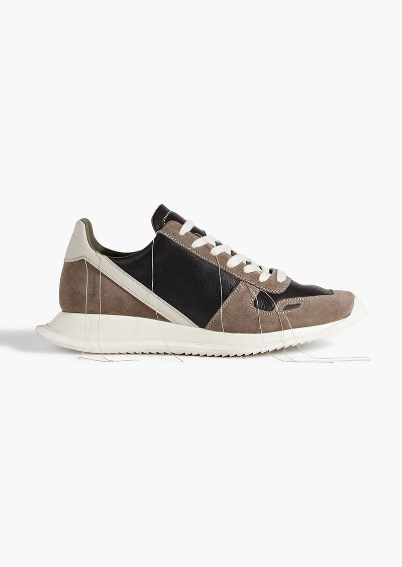 Rick Owens - Vintage Runner leather and suede sneakers - Neutral - EU 39