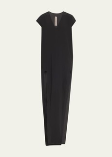 Rick Owens Arrowhead Cutout V-Neck Maxi Dress