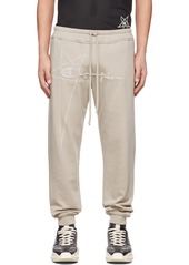 Rick Owens Beige Champion Edition French Terry Sweatpants