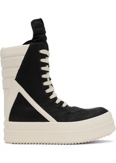 Rick Owens Black & Off-White Porterville Mega Geobasket Sneakers