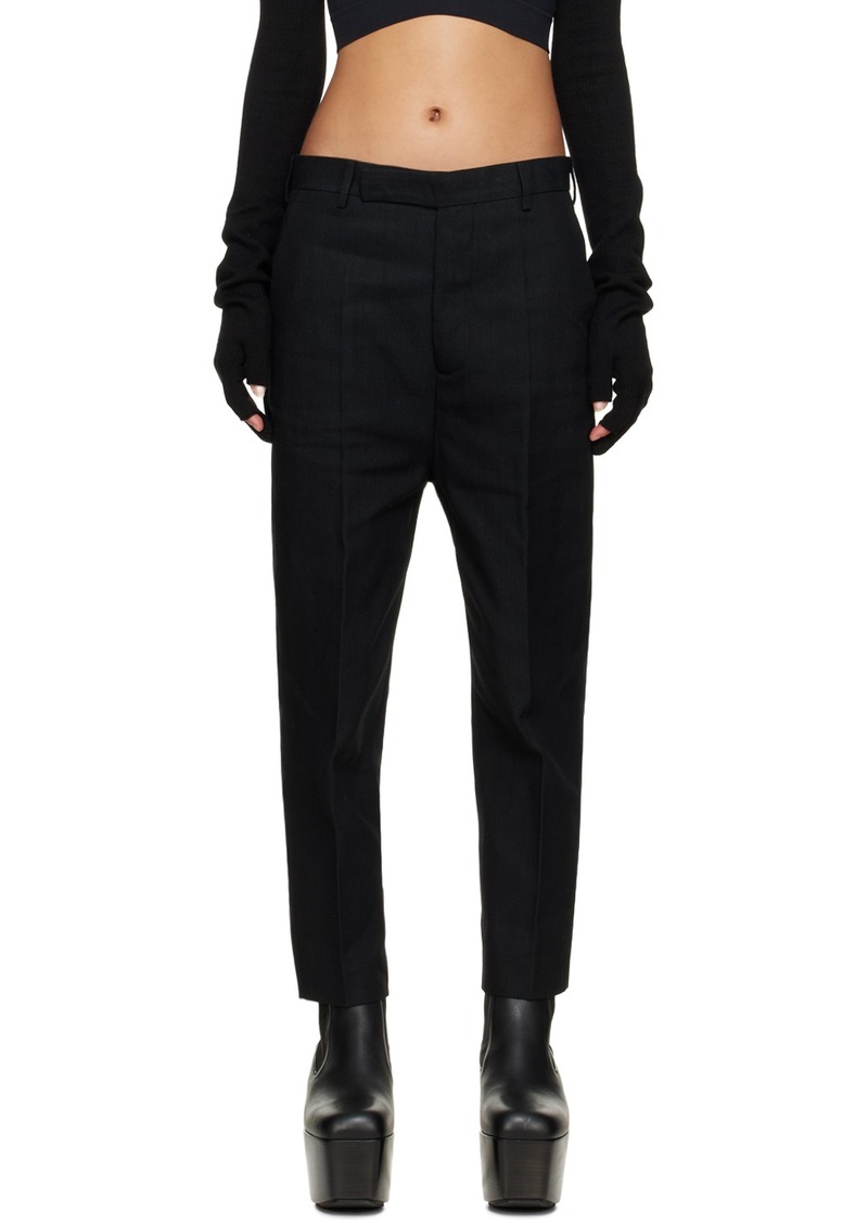 Rick Owens Black Astaires Cropped Trousers