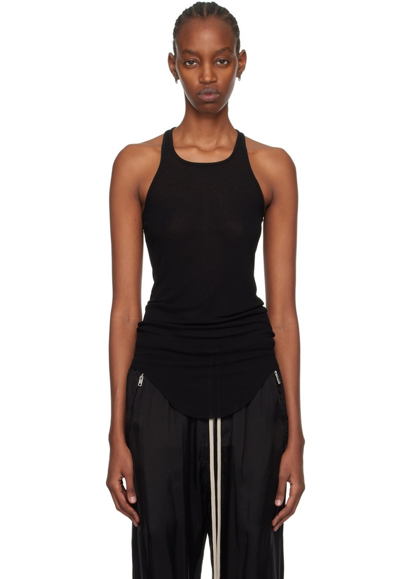 Rick Owens Black Basic Rib Tank Top