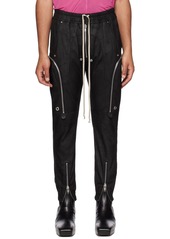 Rick Owens Black Bauhaus Leather Cargo Pants