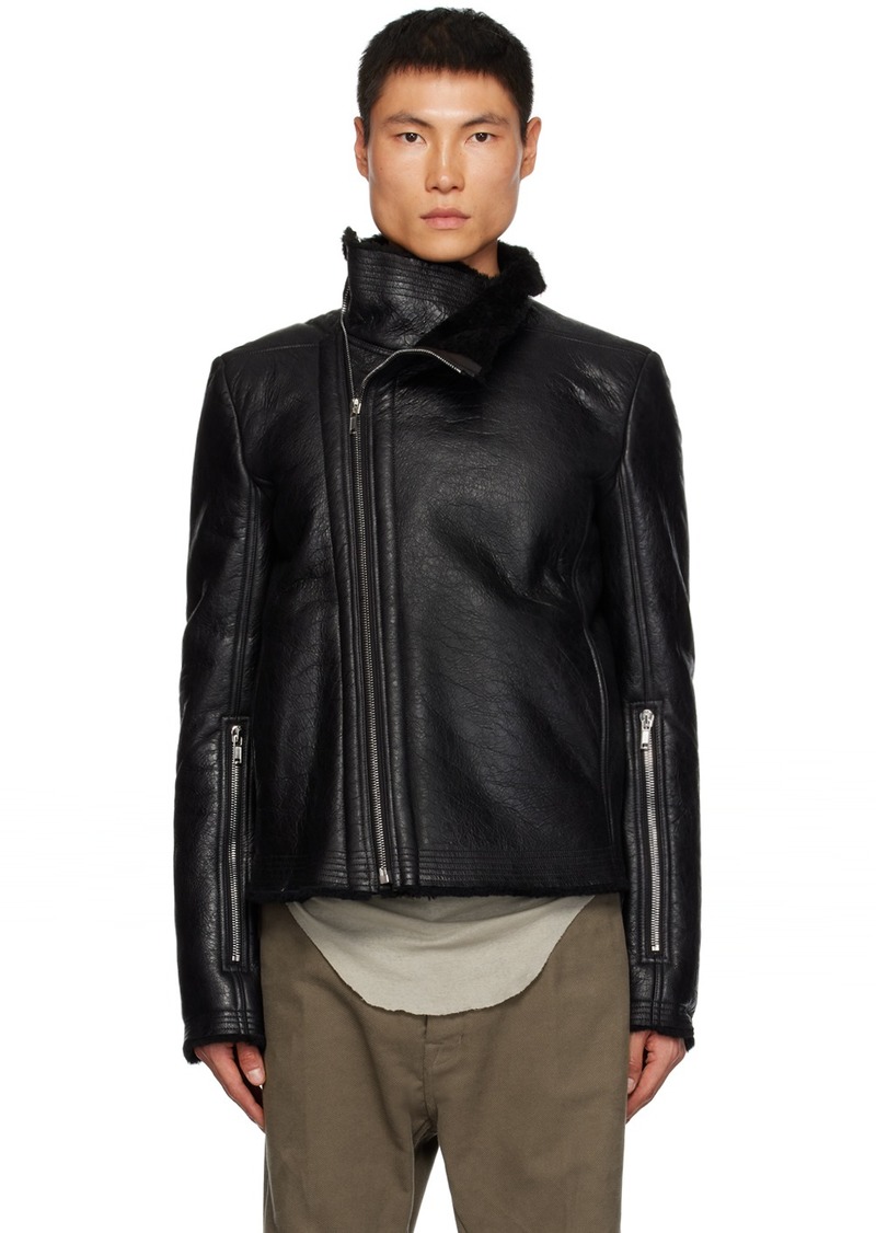 Rick Owens Black Bauhaus Shearling Jacket