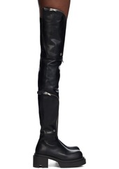 Rick Owens Black Bauhaus Wader Bogun Boots