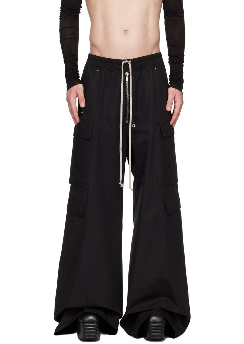 Rick Owens Black Cargobelas Cargo Pants