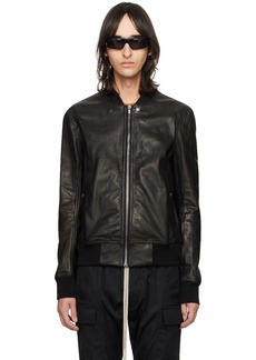 Rick Owens Black Classic Flight Leather Jacket